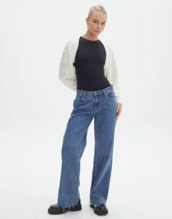 Glassons Store -Glassons Store cinny scroll cable knit shrug milk full kc113915cab