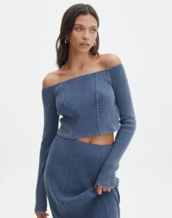 Off Shoulder Long Sleeve Top